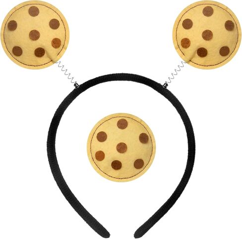 Mouse Cookie Headband Costume Accessories with Cookie Headband and Chocolate Cookies Pin for Women Halloween Costumes Party in Saudi Arabia