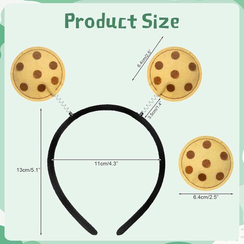 Mouse Cookie Headband Costume Accessories with Cookie Headband and Chocolate Cookies Pin for Women Halloween Costumes Party in Saudi Arabia