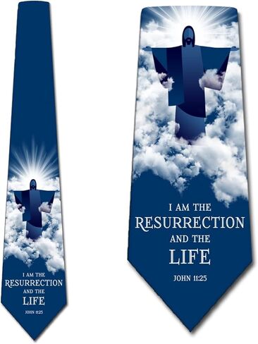 Three Rooker Religious Ties Mens Bible Verse Necktie Cross Tie Easter Tie for Men in Saudi Arabia