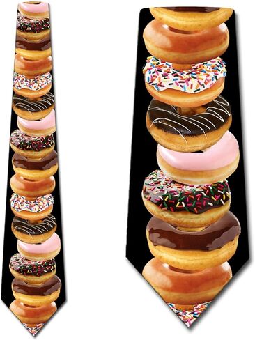 Three Rooker Donut Ties Mens Sweet Treat Neckties Doughnut Tie in Saudi Arabia