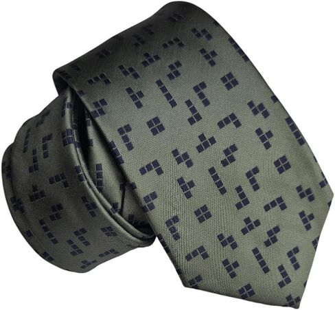 Maker V Video Game Necktie - Gamer Necktie - Video Game Gift - Gamer Gift for Men - Men's Videogame necktie (Olive/Navy Gamer) in Saudi Arabia