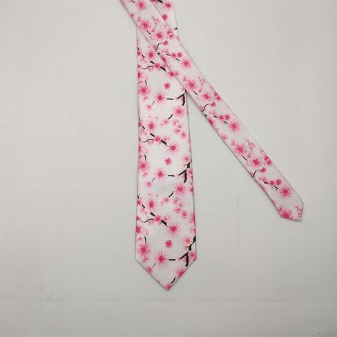 ربطات عنق طويلة مضحكة للرجال من Giinly Cherry Blossom Flowers للرجال كبيرة وطويلة، ربطة عنق مقاس 61 بوصة Xl in Kuwait
