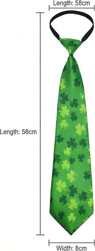 St. Patrick's Day Ties for Men Woman Shamrock Novelty Neck Ties Lucky Lrish Green Party Holiday Gentleman Neckties in Saudi Arabia