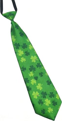 St. Patrick's Day Ties for Men Woman Shamrock Novelty Neck Ties Lucky Lrish Green Party Holiday Gentleman Neckties in Saudi Arabia