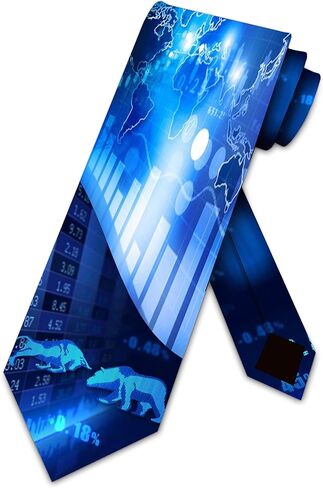 Three Rooker Stock Ties Mens Stock Market Neckties Bull Tie Bear Ties in Saudi Arabia