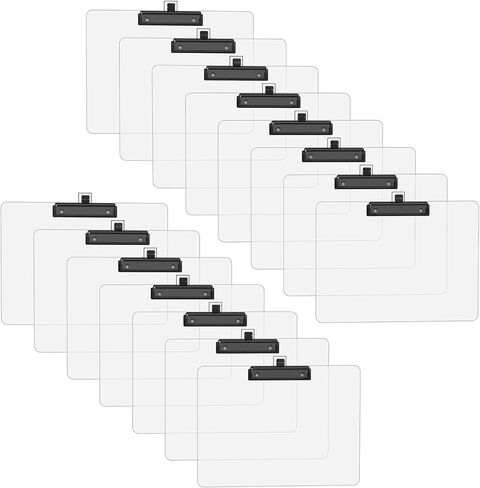 Horizontal Clipboard with Pen Holder, Clear 8.5 x 11 Plastic Clip Boards for Classroom, Teacher, Size 9 x 12.5 in, Landscape Layout, School & Office Supply(Pack of 2) in Saudi Arabia