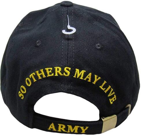 Trade Winds Combat Medic Army Veteran So Others May Live Black Yellow Embroidered Cap Hat in Saudi Arabia