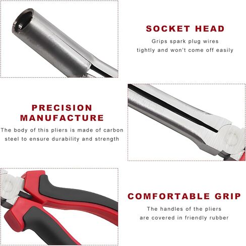 Spark Plug Wire Removal Pliers, High Voltage Cylinder Cable Removal Tool Spark Plug Pliers, Universal Automotive Sleeve Type Spark Plug Wire Remover Puller, Car Accessories in Saudi Arabia