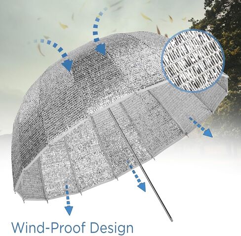Glow Wind Proof EZ Lock Small Deep Fiberglass Umbrella (33") in Saudi Arabia