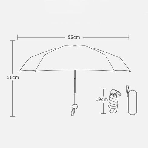 Compact Travel 5-Fold Umbrella,Portable & Lightweight Mini Folding Umbrella,Windproof Small Compact Lightweight Design Fits in Pocket or Bag,Ideal for Travel,Outdoors and Daily Use(Purple) in Saudi Arabia