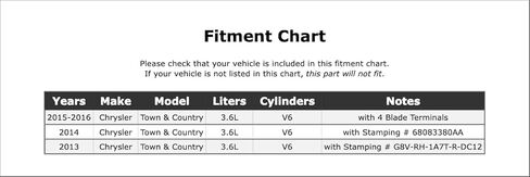 مرحل قابض تكييف الهواء متوافق مع كرايسلر تاون آند كانتري 3.6L V6 2016 2015 2014 2013 P-4894905 in Kuwait
