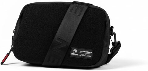 WOLFpak 1.5L Travel Crossbody Fanny Pack (Alpha Black Hook/Loop Front) | Waterproof Gym, Hiking & Running Bag w/Hidden Pocket & Adjustable Strap in Saudi Arabia