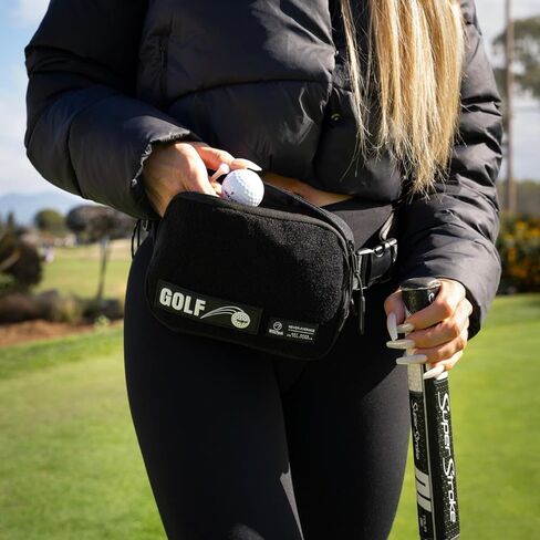 WOLFpak 1.5L Travel Crossbody Fanny Pack (Alpha Black Hook/Loop Front) | Waterproof Gym, Hiking & Running Bag w/Hidden Pocket & Adjustable Strap in Saudi Arabia