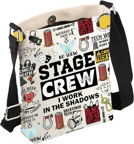 JYTAPP Tech Week Stage Crew حقيبة كروسبودي أعمل في مسرح الظلال التمثيل هدية حقيبة كتف الممثل الممثلة المسرح هدية in Saudi Arabia