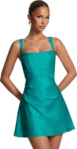 Satin Short Homecoming Dresses 2026 A-Line Mini Prom Dress for Teens Spaghetti Strap Cocktail Party Gowns in Saudi Arabia