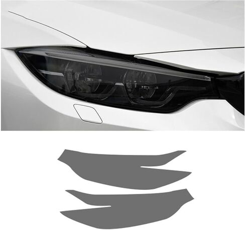 Car Front Light Film For BMW M4 F82 F83 2014-2019 Car Front Headlight Film Transparent Blackened Precut Sticker in Saudi Arabia