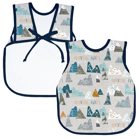 BapronBaby Floral/Nature Bapron - No Neck Tie Safer Bib - Baby & Toddler - Soft Waterproof - PVC, BPA & Phthalate Free - 6m+ in Kuwait