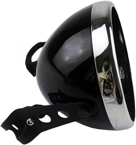 Motorcycle Headlight Cover 7 Inch Head Lamp Bucket Motorcycle 7" Headlight Housing Mount Cover Shell for Cafe Motorcycle Headlight Grill Cover in Kuwait