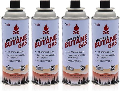 ZeroR Butane Fuel Canister Cartridge 13.4 fl oz (390 mL) | Compatible with Portable Camping Stoves and Torches in Saudi Arabia