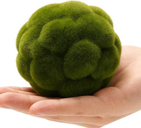 6 PCS Green Moss Ball Decorations, Simulated Moss Balls, Artificial Plant Decorations, Suitable for Garden Wedding Party Decorations in Saudi Arabia
