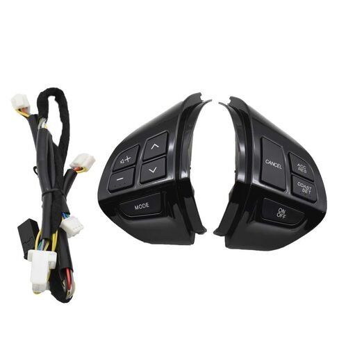 Steering Wheel Mounted Cruise Control Switch Butto Multifunction Steering Wheel Button Cruise Control Switch (4 Colors Available) / Fit for Mitsubishi Outlander ASX 2007-2011(Piano Black) in Kuwait