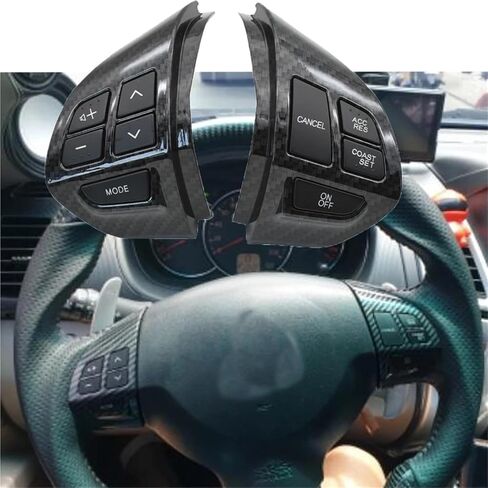 Steering Wheel Mounted Cruise Control Switch Butto Multifunction Steering Wheel Button Cruise Control Switch (4 Colors Available) / Fit for Mitsubishi Outlander ASX 2007-2011(Piano Black) in Kuwait
