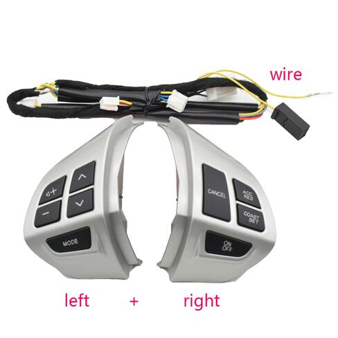 Steering Wheel Mounted Cruise Control Switch Butto Multifunction Steering Wheel Button Cruise Control Switch (4 Colors Available) / Fit for Mitsubishi Outlander ASX 2007-2011(Piano Black) in Kuwait