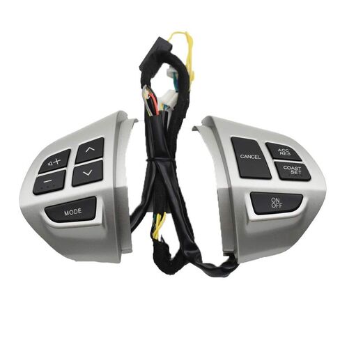 Steering Wheel Mounted Cruise Control Switch Butto Multifunction Steering Wheel Button Cruise Control Switch (4 Colors Available) / Fit for Mitsubishi Outlander ASX 2007-2011(Piano Black) in Kuwait