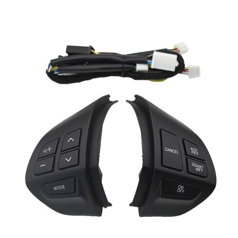 Steering Wheel Mounted Cruise Control Switch Butto Multifunction Steering Wheel Button Cruise Control Switch (4 Colors Available) / Fit for Mitsubishi Outlander ASX 2007-2011(Piano Black) in Saudi Arabia