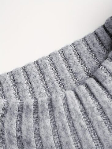 Men's Turtleneck Sweater Slim Fit Casual Twist Patterned Knitted Pullover Sweater Fashion Winter Wear,Light Grey in Saudi Arabia