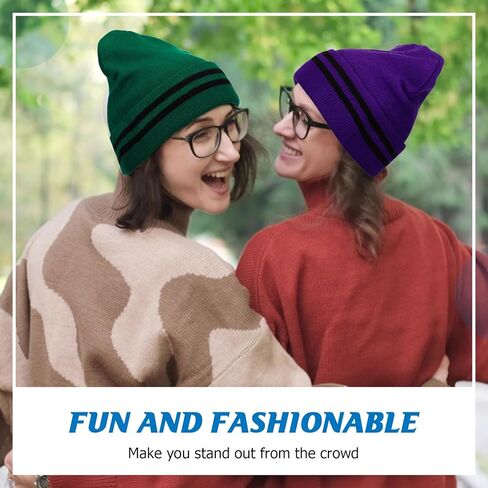 6 Pcs Crayon Hats Crayon Striped Knit Headband Beanie Hat for Womens Adults Unisex Christmas Cosplay Costume Party in Saudi Arabia
