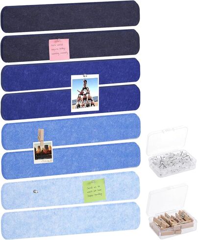 5 Pack Felt Bulletin Board Strips, 13x2 Inch Self Adhesive Felt Pin Boards with 30 Pushpins, Cork Board for Walls Home Office Decor(Oatmeal Color) in Saudi Arabia