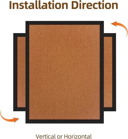 24" x 36" Cork Board Bulletin Board, Black Framed Corkboard, Oak Frame, Decorative Hanging Pin Board, Perfect for Office & Home Decor, Home School Message Board or Vision Board in Saudi Arabia
