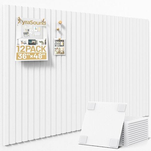 Large Cork Board for Wall 36" x 48" Black Bulletin Board with Safe Removable Adhesive Squares for Pictures Photos, Alternative CorkBoard Felt Pin Boards Tiles for Office Classroom Wall Decor-12 Pack in Kuwait