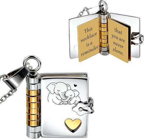 Book Necklace for Daughter, Easter Basket Stuffers for Daughter from Mom Dad, Daughters Easter Gifts, Inspirational Message Pendant for Teen Girls, To My Daughters Book Necklace Birthday Gift in Saudi Arabia