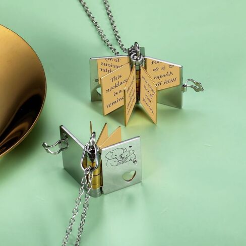Book Necklace for Daughter, Easter Basket Stuffers for Daughter from Mom Dad, Daughters Easter Gifts, Inspirational Message Pendant for Teen Girls, To My Daughters Book Necklace Birthday Gift in Saudi Arabia