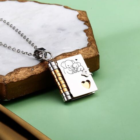 Book Necklace for Daughter, Easter Basket Stuffers for Daughter from Mom Dad, Daughters Easter Gifts, Inspirational Message Pendant for Teen Girls, To My Daughters Book Necklace Birthday Gift in Saudi Arabia