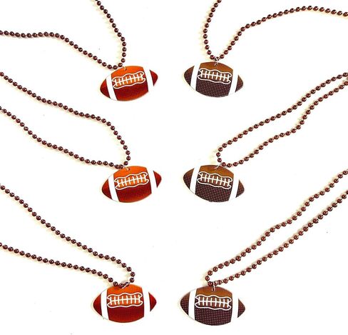 12 Pcs Football Party Beads Necklaces Sports Event Football Beads Necklaces Party Supplies in Saudi Arabia