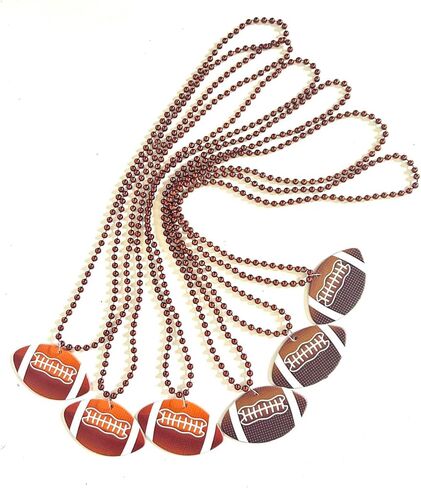 12 Pcs Football Party Beads Necklaces Sports Event Football Beads Necklaces Party Supplies in Saudi Arabia