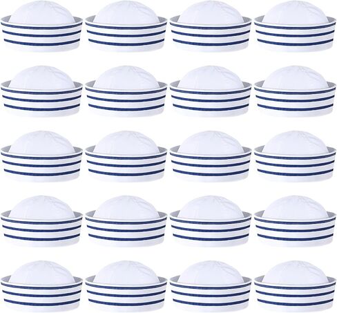 Boao Christmas White Sailor Hats Captain Hats Sailor Ship Nautical Yacht Caps for Women Men Christmas Winter Costume Party in Saudi Arabia