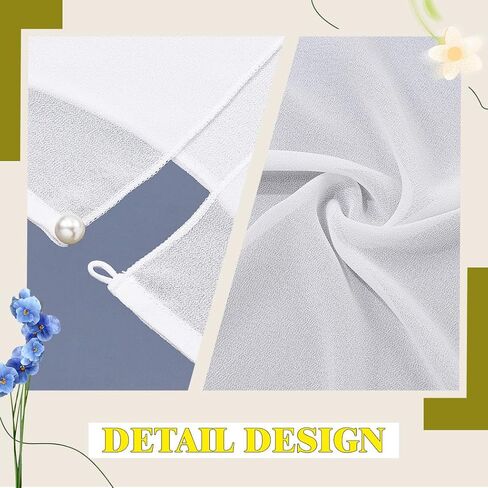 JAKAWIN Womens Shawl and Wrap White Capelet Chiffon Bridal Cape in Saudi Arabia