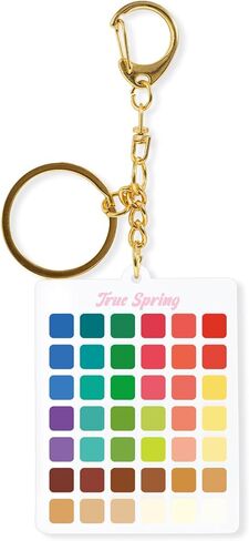 لوحة مفاتيح موسمية محمولة لتحليل ألوان الفصول لدليل التصميم الشخصي، حلقة مفاتيح من الأكريليك الشفاف in Kuwait