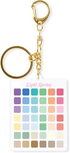 Seasons Color Analysis Swatch Keychain Portable Seasonal Palette for Personal Styling Guide, Clear Acrylic Keyring in Saudi Arabia