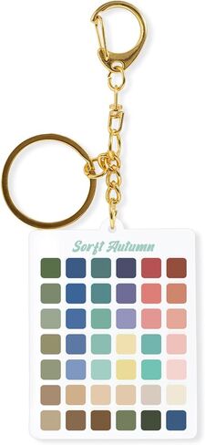 Seasons Color Analysis Swatch Keychain Portable Seasonal Palette for Personal Styling Guide, Clear Acrylic Keyring in Saudi Arabia