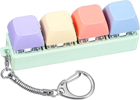 Fidget Keyboard Clicker, Keyboard Keychain of 4 Colors Decompression Keycap Button Stress Relief Gifts for Adult Women to Relief Stress Pass Time in Saudi Arabia