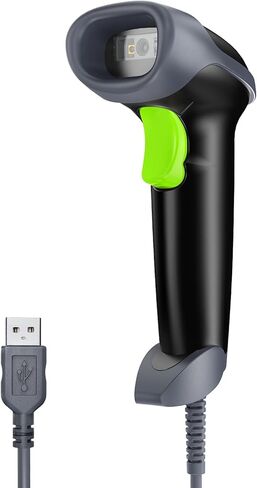 Eyoyo USB Handheld 2D QR Code Scanner, PDF417 Data Matrix Barcode Scanner, Wired Automatic Bar Code Reader with Long USB Cable for POS Mobile Payment, Supermarket, Warehouse in Saudi Arabia