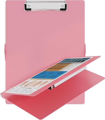 Nursing Clipboard with Nursing and Medical Edition Cheat Sheets Nursing School Essentials, Aluminum Foldable Nurse Clip Boards Essential Accessory for Efficient Patient Care (Baby Pink) in Kuwait