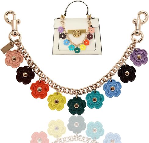 Bag Chain Charm, KeyChain & Charms Wallet Chain Purse Chain Charm with Cute Colorful Flower in Kuwait