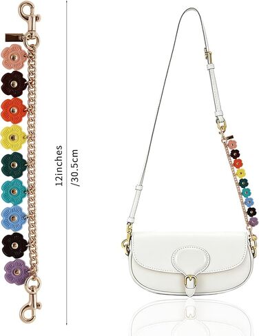 Bag Chain Charm, KeyChain & Charms Wallet Chain Purse Chain Charm with Cute Colorful Flower in Kuwait
