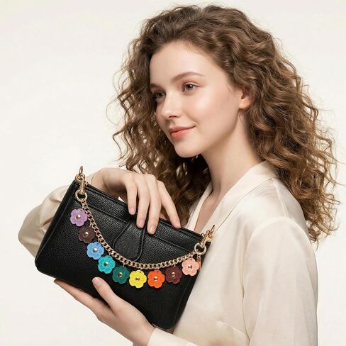 Bag Chain Charm, KeyChain & Charms Wallet Chain Purse Chain Charm with Cute Colorful Flower in Kuwait